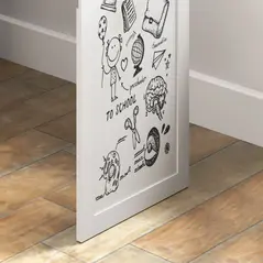 HOMCOM Three-Part Work Desk, with Storage and Writing Board - White - 8