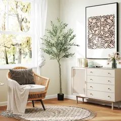 HOMCOM Silk Leaf Artificial Olive Trees - 8