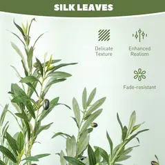 HOMCOM Silk Leaf Artificial Olive Trees - 4
