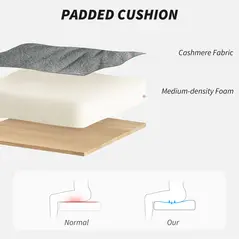 HOMCOM 91-99cm Sherpa Fleece Office Chair - Grey - 3