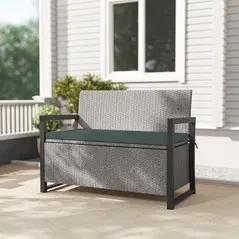 Outsunny 151.5L Storage Garden Bench, with Cushion - Grey - 8