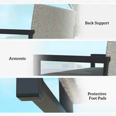 Outsunny 151.5L Storage Garden Bench, with Cushion - Grey - 7