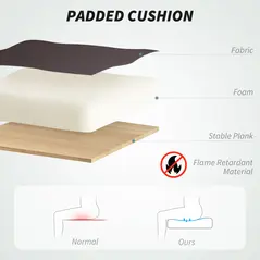 HOMCOM Executive Office Chair with 6-point Massage and Heat - Dark Brown - 5