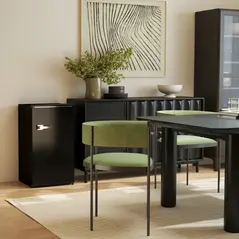 HOMCOM Under Counter Fridge, 85L Small Retro Refrigerator with Chiller Box, Adjustable Thermostat, Glass Shelves, Black - 8