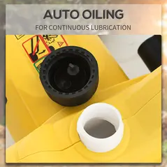 DURHAND 2000W Powerful Electric Chainsaw, 16" Aluminium Blade Portable Corded Chain Saw, 7250rpm Chain Saw for Garden Tree Pruning, 13m/s Chain Speed Auto Chain Lubrication to Cut Wood, Yellow - 4