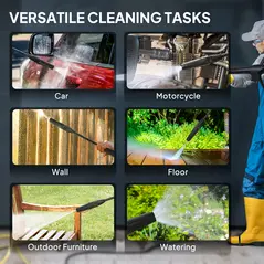 Outsunny 1600W 130-Bar Pressure Washer - Green - 8