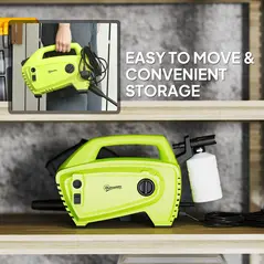 Outsunny 1600W 130-Bar Pressure Washer - Green - 7