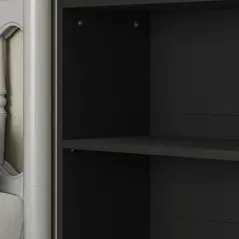 HOMCOM Six Shelf Bookcase - Black - 8