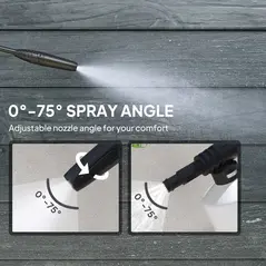 Outsunny 1600W 130-Bar Pressure Washer - Green - 4