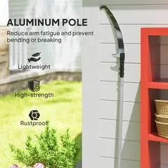 Outsunny Manual Pole Saw, 1.8-2.9 m Extendable Tree Pruner, Tree Lopper Long Reach Telescopic with Extendable Handle & 40 cm Saw for Tree Trimming - 5