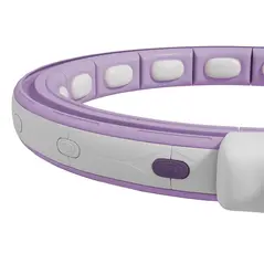 SPORTNOW Smart Weighted Hula Hoop, Massage Hula Ring w/ 16 Detachable Knots, 360° Auto-Rotating Ball, Digital Counter, Purple - 8