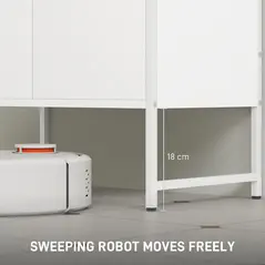 HOMCOM Bathroom Vanity Unit, Under Sink Storage Cabinet with Soft-Close Doors for Basin without or with Pedestal, White - 6