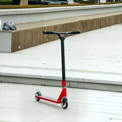 HOMCOM Stunt Scooter, 360° Entry Level Tricks Scooter w/ Lightweight Aluminium Deck and ABEC 7 Bearing, For Age 14+ Beginners, Red - 8