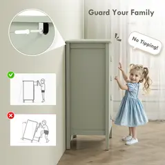 HOMCOM Bedroom Chest of Drawers, Modern 4 Drawer Dresser Cabinet with PU Leather Handles and Metal Runners for Living Room, Hallway, Entryway, 60 x 40 x 98 cm, Green - 5