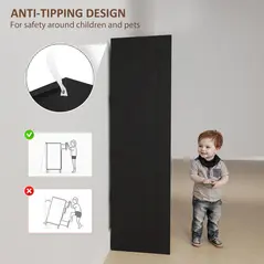 HOMCOM 2 Door Wardrobe, Modern Wardrobe with 3 Drawers and Hanging Rod for Bedroom, High Gloss White - 5