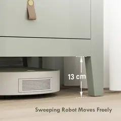 HOMCOM Bedroom Chest of Drawers, Modern 4 Drawer Dresser Cabinet with PU Leather Handles and Metal Runners for Living Room, Hallway, Entryway, 60 x 40 x 98 cm, Green - 7