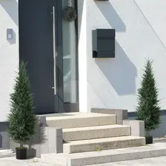 HOMCOM Set of Two Artificial Cypress Trees - Green - 8