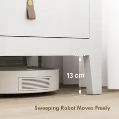 HOMCOM Bedroom Chest of Drawers, Modern 4 Drawer Dresser Cabinet with PU Leather Handles and Metal Runners for Living Room, Hallway, Entryway, 60 x 40 x 98 cm, White - 7