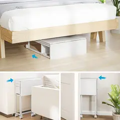 HOMCOM 63 cm Drop Leaf Writing Work Desk - White - 7