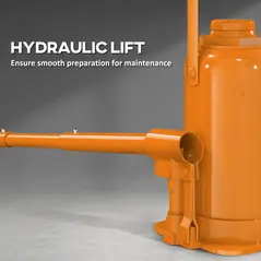HOMCOM 12 Tonne Hydraulic Bottle Jack with 19-37 cm Lifting Range, Heavy Duty Portable Compact Car Jack Lift with Saddle and 3 Section Handle for Pickup, Truck, Auto Repair Maintenance, Orange - 6