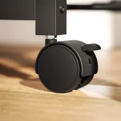 HOMCOM 4-Tier Printer Stand with Power Outlets and Wheels - Rustic Brown - 8