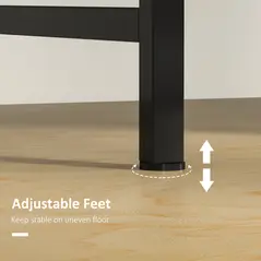 HOMCOM 2-Tier Computer Desk, 100 x 60 cm, Rustic Brown - 4