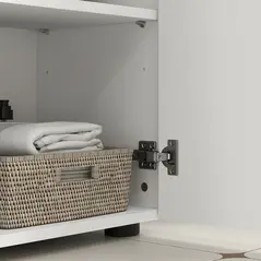 kleankin Under Sink Cabinet with Shelf - White - 8