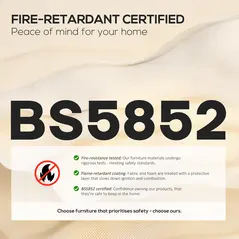 HOMCOM Modern 3 Seater Sofa with Spring Cushion, 212 cm Fabric Jumbo Cord Sofa Couch with 2 Scatter Cushions, Upholstered Corduroy Settee for Living Room, Bedroom, Home Office, Cream White - 8