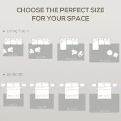 HOMCOM Modern Area Rug, Swirl Pattern Machine Washable Rug, Allergy-Friendly Floor Carpet for Living Room, Bedroom, Dining Room, Home Office, 170 x 120 cm, Cream White - 6