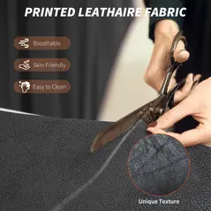 HOMCOM Leathaire Reclining Office Chair with Lumbar Support Pillow - Black - 5