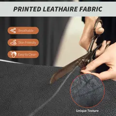 HOMCOM Leathaire Reclining Office Chair with Lumbar Support Pillow - Black - 4