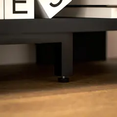 HOMCOM Corner TV Stand with 2 Open Shelves for 47 Inch TV - Black - 8