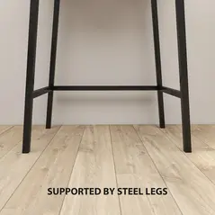 HOMCOM Vanity Desk with Flip-Up Mirror, Industrial Dressing Table with 16 Small Compartments for Bedroom, Natural Wood Effect - 6