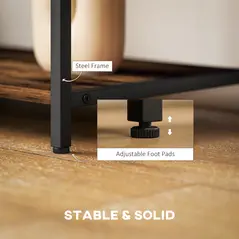 HOMCOM TV Unit for TVs up to 60 Inches, Industrial TV Stand with Storage Shelves, Entertainment Centre for Living Room, Bedroom - 4