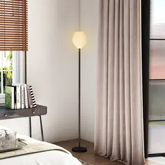 HOMCOM Flower Floor Lamp for Living Room, 3D Printed Modern Standing Lamp with Rose Shade & Foot Switch, Minimalist Tall Pole Lampshade for Bedroom, Office, E27 Holder without Bulb (25W Max), White - 8