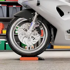 HOMCOM Motorcycle Wheel Cleaning Roller Stand with Aluminium Alloy Frame and Rollers, Motorcycle Maintenance Stand for Tyre Cleaning and Chain Lubrication, Fit Tyre Width < 180mm, Bikes < 500lb, Black - 7