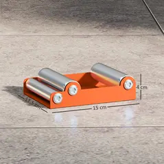 HOMCOM Motorcycle Wheel Cleaning Roller Stand with Steel Frame, Aluminium Rollers, Motorcycle Maintenance Stand for Tyre Cleaning and Chain Lubrication, Fit Tyre Width < 180mm, Bikes < 485lb, Orange - 2