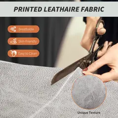 HOMCOM Leathaire Reclining Office Chair with Lumbar Support Pillow - Grey - 4