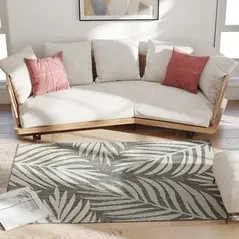 HOMCOM UV Resistant Indoor & Outdoor Area Rug, Easy-Cleaning Machine Washable Rug for Patio, Garden, Kitchen, Bathroom or Living Room, 170 x 120 cm, Grey - 8