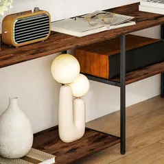 HOMCOM TV Unit for TVs up to 55 Inches, Industrial TV Stand with Storage Shelves, Entertainment Centre for Living Room, Bedroom - 8