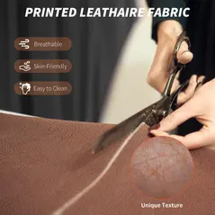 HOMCOM Leathaire Reclining Office Chair with Lumbar Support Pillow - Dark Brown - 4