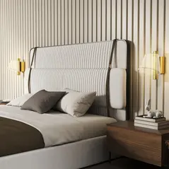 HOMCOM Led Wall Lamp 2 Pack, 5W Modern Indoor Starry Wall Light, Colour Temperature Adjustable 3000K/4000K/6500K, for Bedroom, Living Room, Hallway, Stairs, Gold Tone - 7