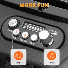 AIYAPLAY 24V 2 Seater Kids Electric Car with Remote Control, Suspension System,  Slow Start, 3 Speeds, for 3-8 Years, Khaki - 9