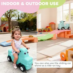 AIYAPLAY 3(m) Four-Piece Ride on Kids Roller Coaster w/ Non-Slip Steps, for Ages 2-5 Years - Orange - 6