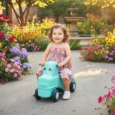 AIYAPLAY 3(m) Four-Piece Ride on Kids Roller Coaster w/ Non-Slip Steps, for Ages 2-5 Years - Orange - 8