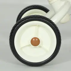 AIYAPLAY 2-In-1 Toddler Trike for 2-5 Years Old, 3 Wheel Bike with Adjustable Parent Handle, Basket for Boys and Girls, White - 9