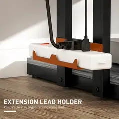 HOMCOM HiFi Stand, with Four Storage Shelves - Dark Grey - 5