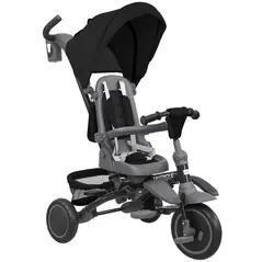 AIYAPLAY 6 in 1 Foldable Kids Trike with Adjustable Parent Handle & Canopy for Ages 1-5, Black - 1
