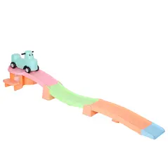 AIYAPLAY 3(m) Four-Piece Ride on Kids Roller Coaster w/ Non-Slip Steps, for Ages 2-5 Years - Orange - 1