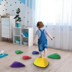 AIYAPLAY 6-Piece Stepping Stones for Kids, Stackable Sensory Toys Outdoor Indoor, Obstacle Course for Balance and Motor Skills - 2